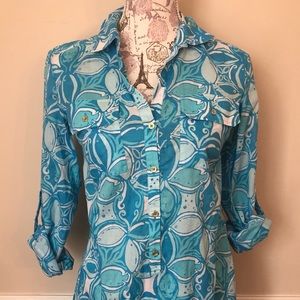 Lilly Pulitzer XS Blue Tunic Dress